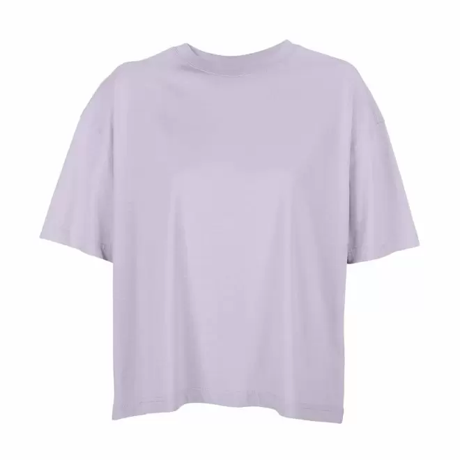 TEE-SHIRT OVERSIZE FEMME PERSONNALISABLE  'BOXY' - lilas