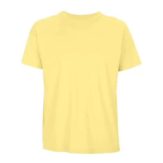 TEE-SHIRT PERSONNALISABLE OVERSIZE COULEUR HOMME 'BOXY' - jaune clair