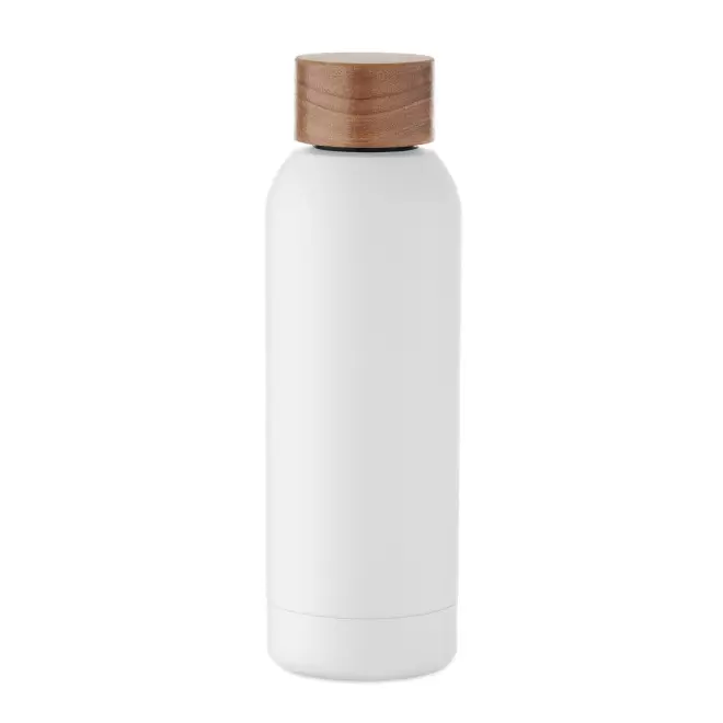 BOUTEILLE ACIER RECYCLE 700ML PERSONNALISABLE 'SERGEI' - blanc
