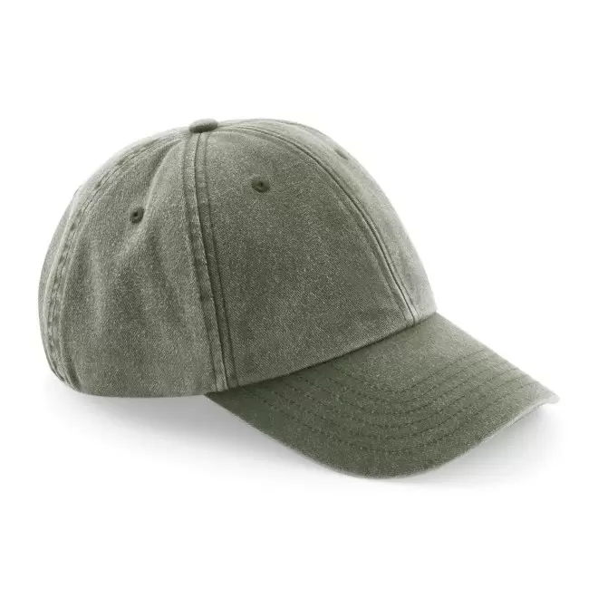 CASQUETTE VINTAGE PROFIL BAS PERSONNALISABLE 'KAPICA' - olive