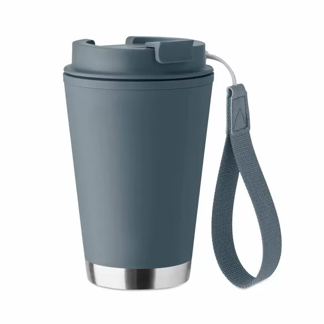 MUG DOUBLE PAROI PLASTIQUE PERSONNALISE 300ML 'MALTEAS' - bleu petrole