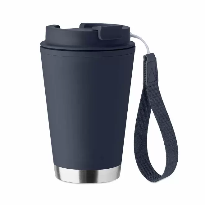 MUG DOUBLE PAROI PLASTIQUE PERSONNALISE 300ML 'MALTEAS' - bleu marine