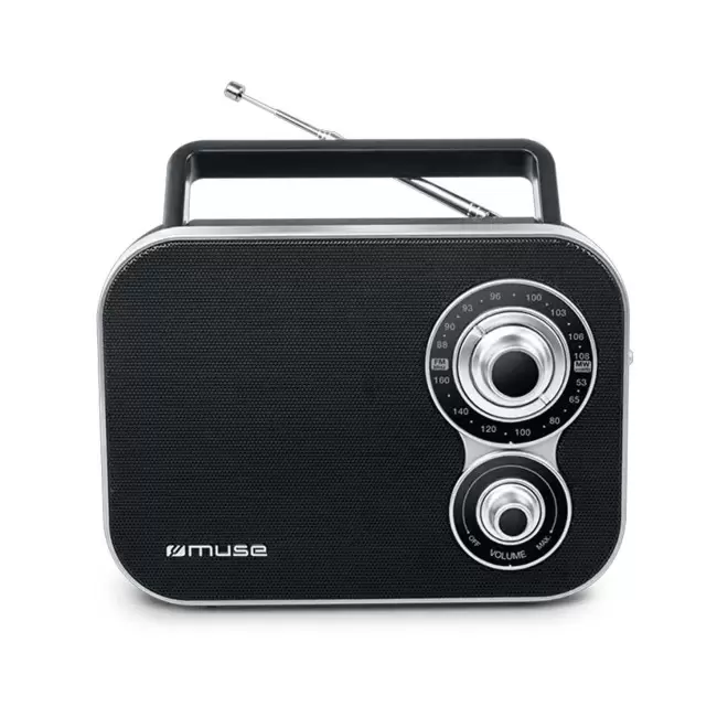 RADIO PORTABLE PERSONNALISABLE 'VINGAGE' - noir