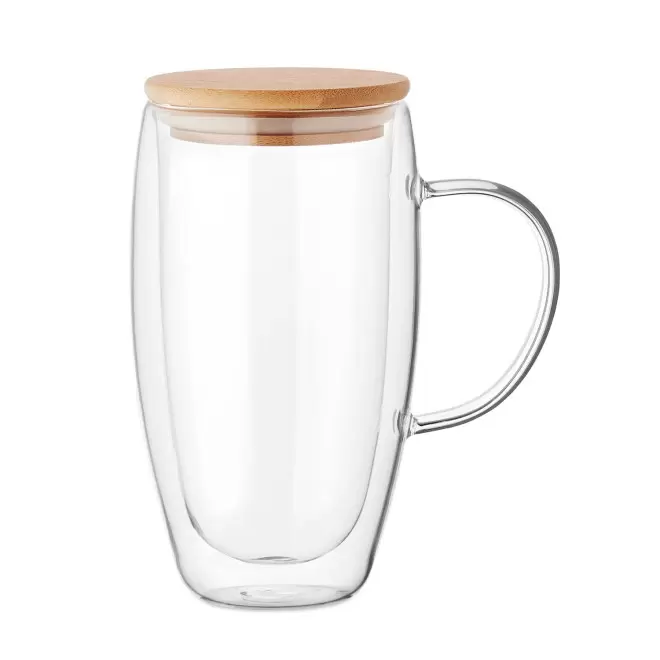 MUG VERRE DOUBLE PARROI 450 ML PERSONNALISABLE 'AFTA MAX' - transparent