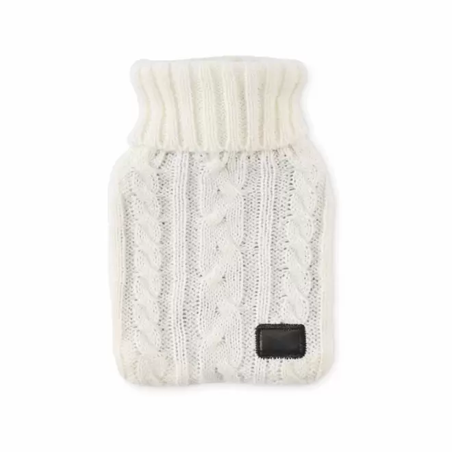 BOUILLOTTE HOUSSE TRICOTE 450ML PERSONNALISABLE 'DOULEY' - beige