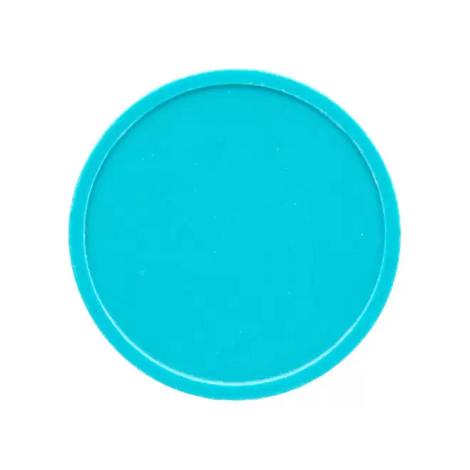 JETON EN PLASTIQUE GRAVE PERSONNALISABLE 'MONNET' - turquoise