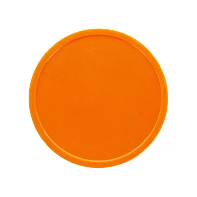 JETON EN PLASTIQUE GRAVE PERSONNALISABLE 'MONNET' - orange fluo