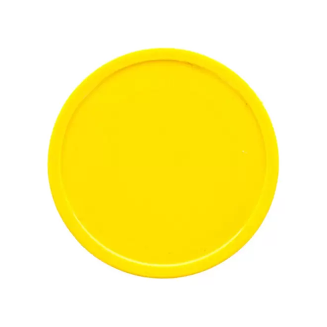 JETON PERSONNALISE EN PLASTIQUE PERCE GRAVE 'MONNET' - jaune
