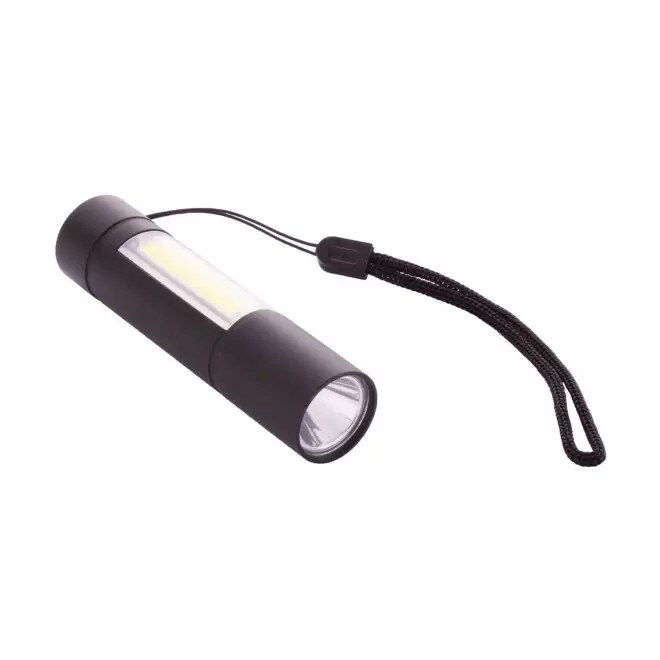 LAMPE DE POCHE RECHARGEABLE PERSONNALISABLE 'MINI COBA' - noir