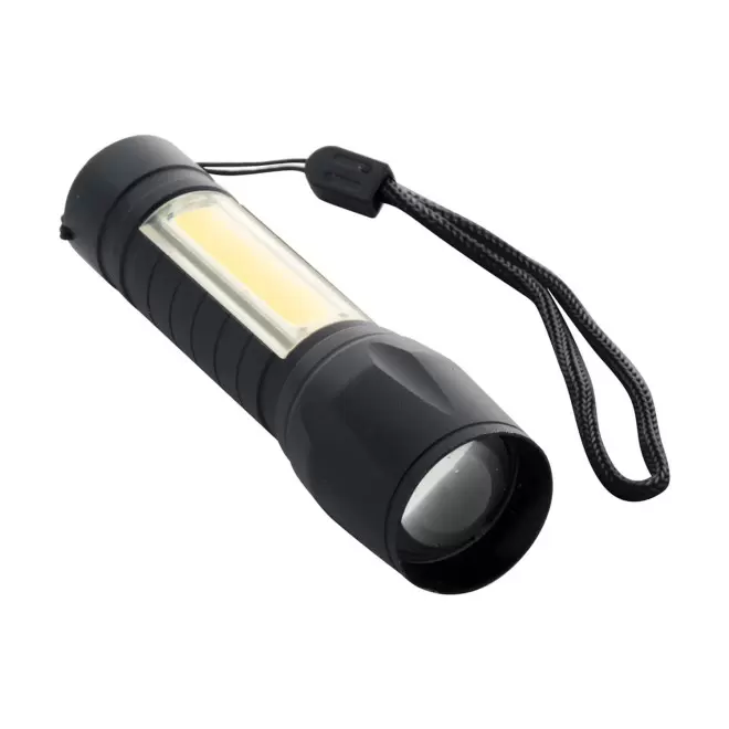 LAMPE DE POCHE RECHARGEABLE PERSONNALISABLE 'COBA PLUS' - noir