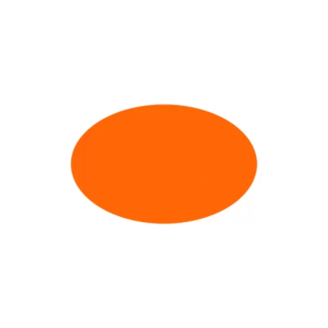 JETON DE FETES ET MANEGE PERSONNALISABLE 'FUNZY OVALE' - rouge orange