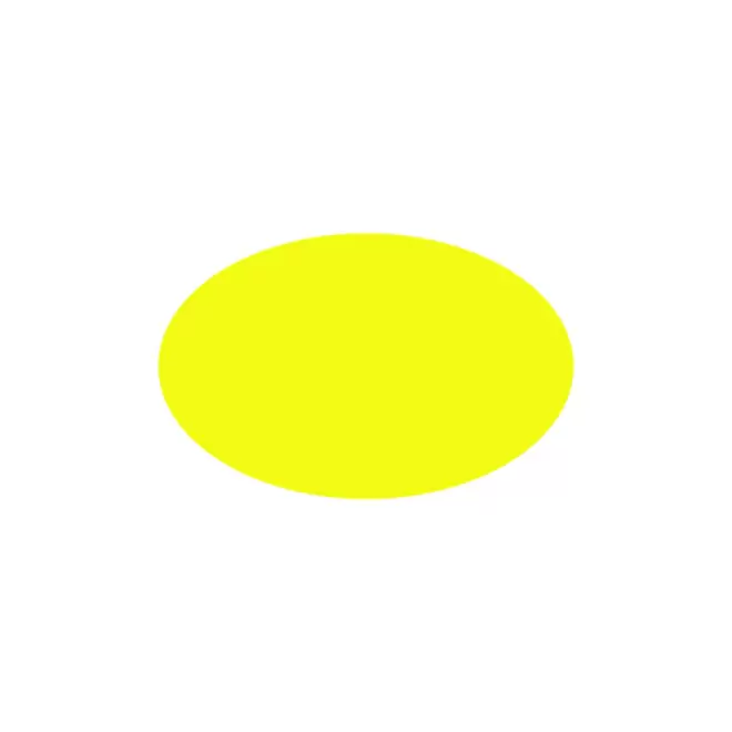 JETON DE FETES ET MANEGE PERSONNALISABLE 'FUNZY OVALE' - jaune fluo