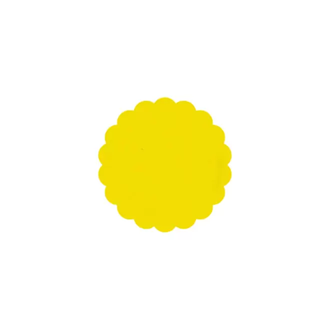 JETON DE FETES ET MANEGE PERSONNALISABLE 'FUNZY DENTELE' - jaune