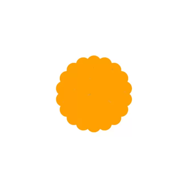 JETON DE FETES ET MANEGE PERSONNALISABLE 'FUNZY DENTELE' - orange fluo