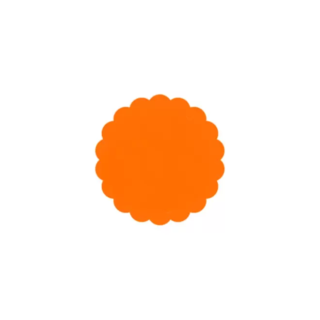 JETON DE FETES ET MANEGE PERSONNALISABLE 'FUNZY DENTELE' - rouge orange