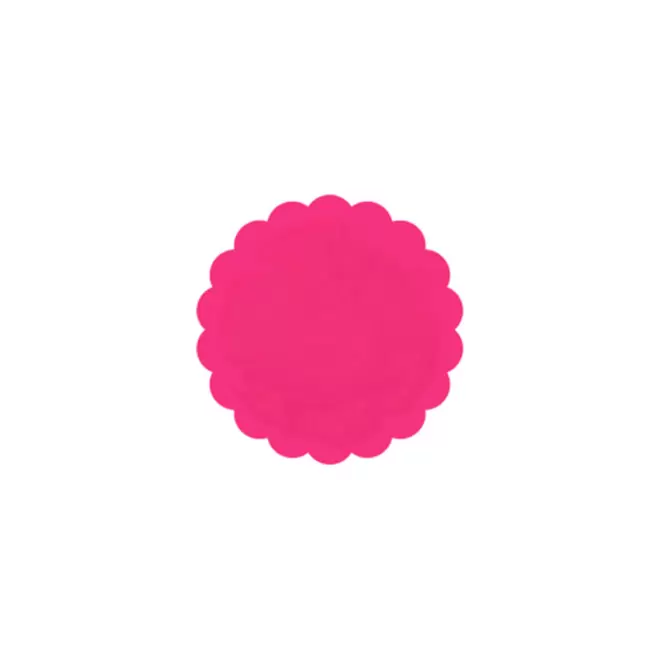 JETON DE FETES ET MANEGE PERSONNALISABLE 'FUNZY DENTELE' - rose fluo