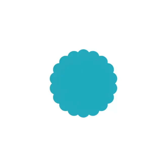 JETON DE FETES ET MANEGE PERSONNALISABLE 'FUNZY DENTELE' - turquoise