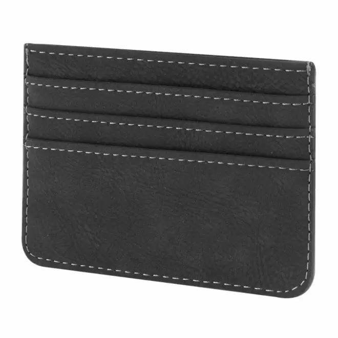 PORTE CARTES ANTI RFID EN PU PERSONNALISABLE 'ATIKO' - noir