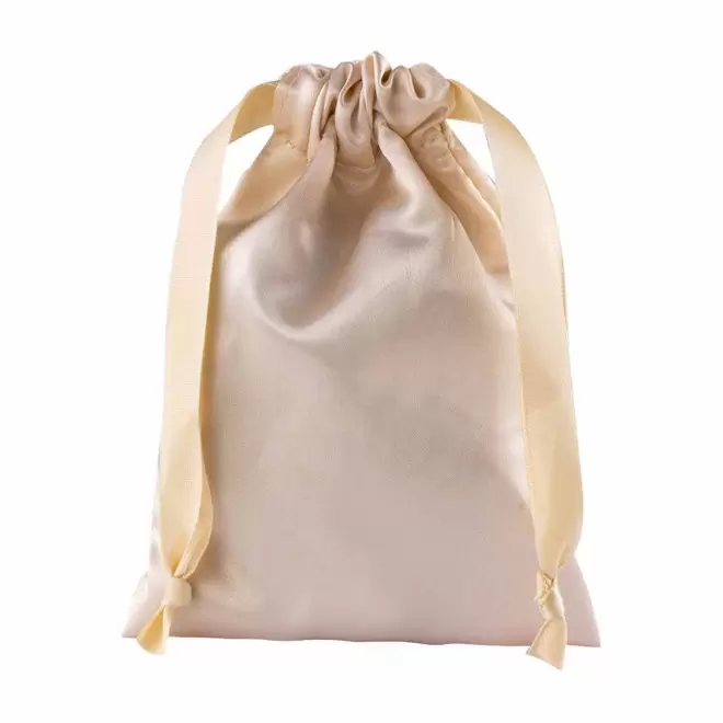 POCHON EN SATIN PERSONNALISABLE 'SATINOS' - champagne