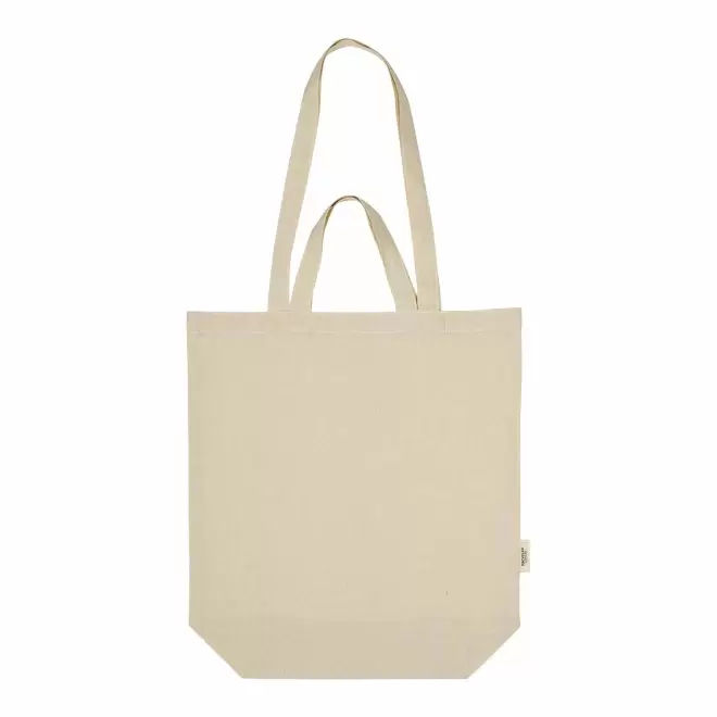 SAC SHOPPING RECYCLE DOUBLES ANSES PERSONNALISABLE 'CALOX' - naturel