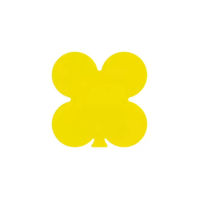 JETON DE FETES ET MANEGE PERSONNALISABLE 'FUNZY TREFLE' - jaune