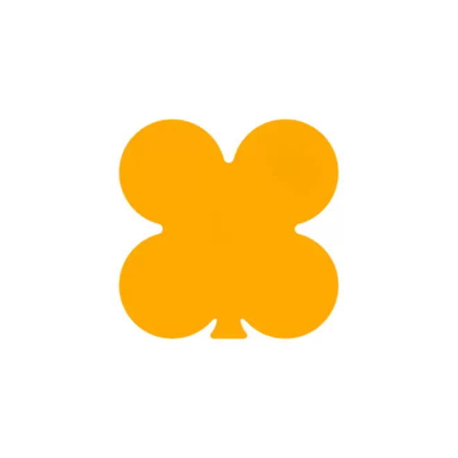 JETON DE FETES ET MANEGE PERSONNALISABLE 'FUNZY TREFLE' - orange fluo