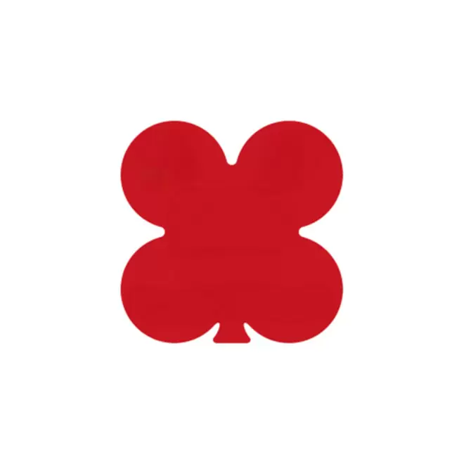 JETON DE FETES ET MANEGE PERSONNALISABLE 'FUNZY TREFLE' - rouge