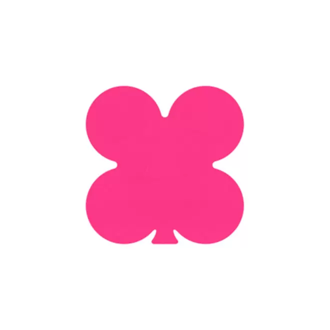 JETON DE FETES ET MANEGE PERSONNALISABLE 'FUNZY TREFLE' - rose fluo