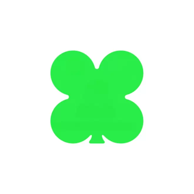 JETON DE FETES ET MANEGE PERSONNALISABLE 'FUNZY TREFLE' - vert pomme