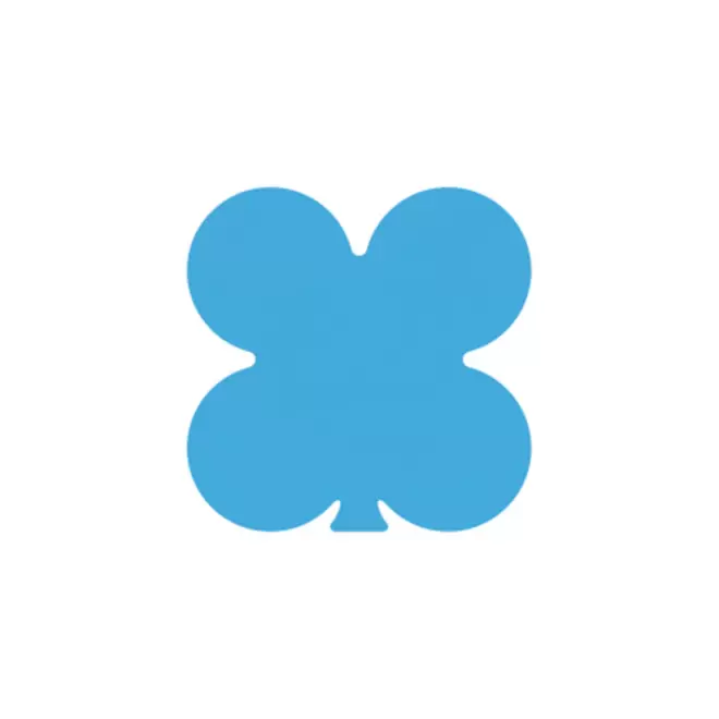 JETON DE FETES ET MANEGE PERSONNALISABLE 'FUNZY TREFLE' - bleu clair