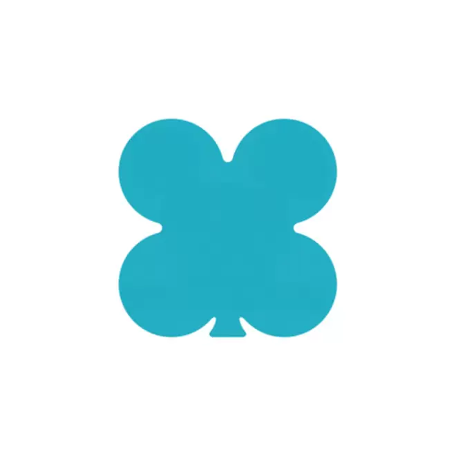 JETON DE FETES ET MANEGE PERSONNALISABLE 'FUNZY TREFLE' - turquoise