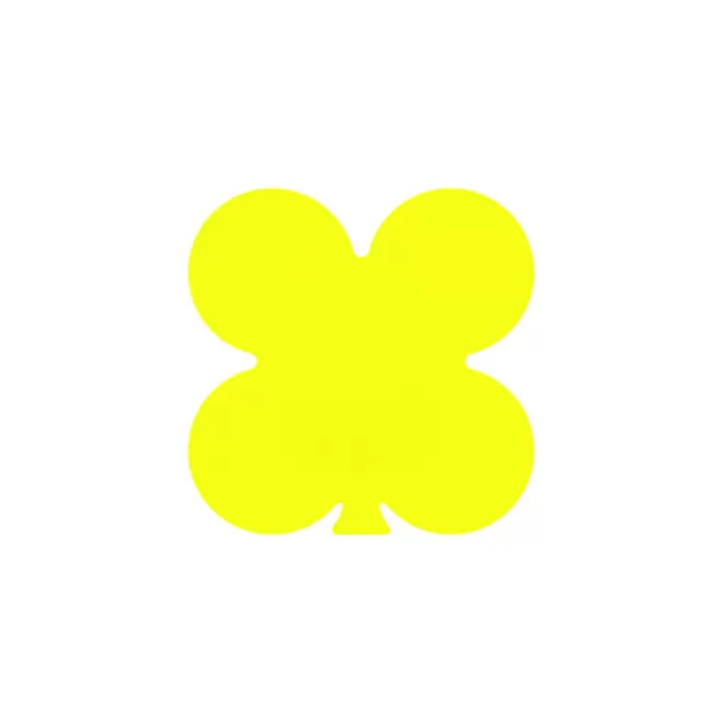 JETON DE FETES ET MANEGE PERSONNALISABLE 'FUNZY TREFLE' - jaune fluo