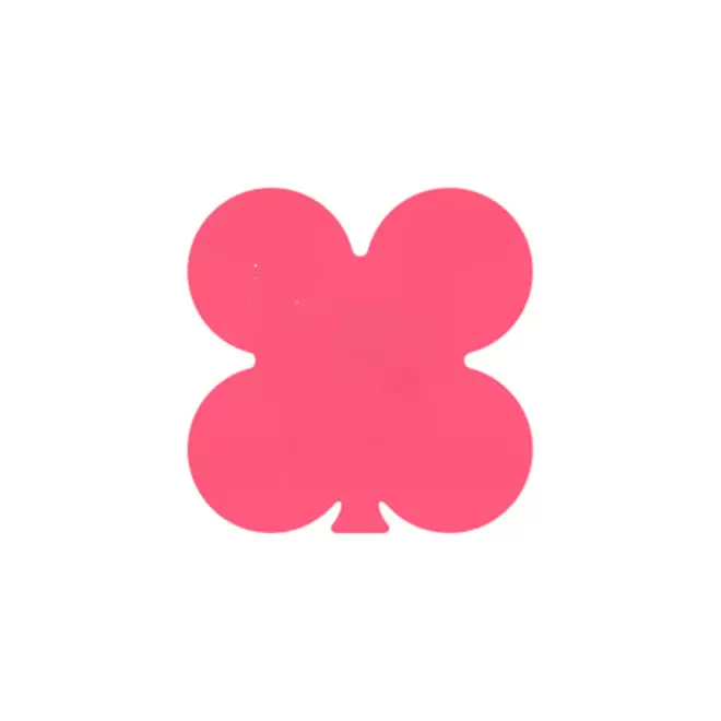 JETON DE FETES ET MANEGE PERSONNALISABLE 'FUNZY TREFLE' - rose vif