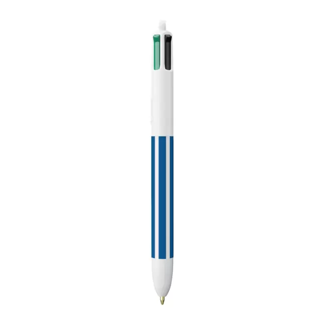 STYLO BIC® PERSONNALISE '4 COULEURS RAYURES' - bleu royal