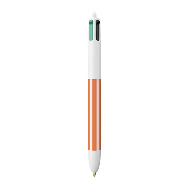 STYLO BIC® PERSONNALISE '4 COULEURS RAYURES' - orange