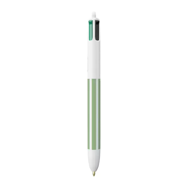 STYLO BIC® PERSONNALISE '4 COULEURS RAYURES' - vert
