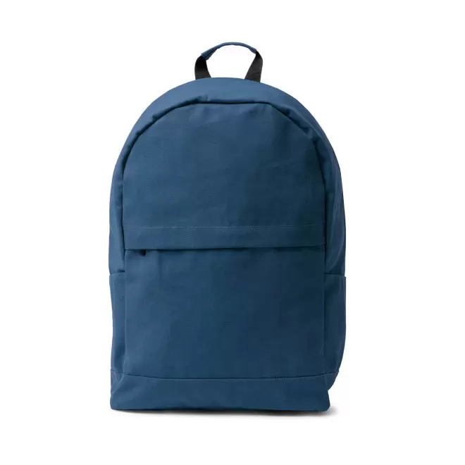 SAC A DOS ANTIVOL COTON RECYCLE PERSONNALISABLE 'TITURO' - bleu marine