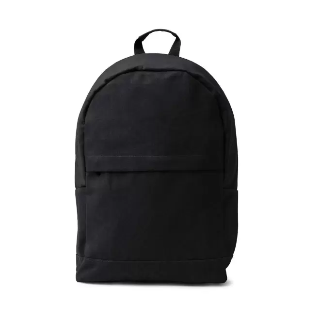 SAC A DOS ANTIVOL COTON RECYCLE PERSONNALISABLE 'TITURO' - noir