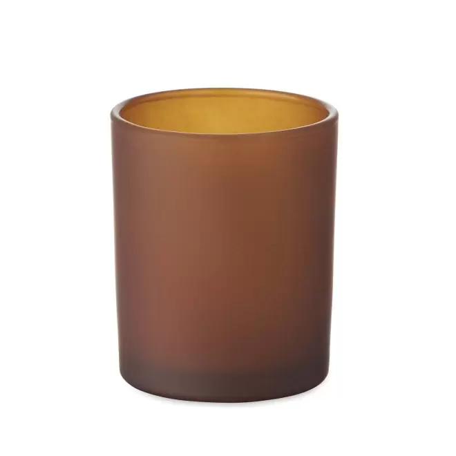 BOUGIE PARFUMEE MECHE BOIS PERSONNALISABLE 'BANILBO S' - marron