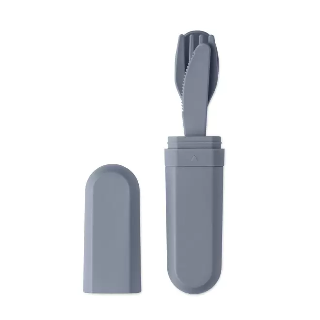 SET DE COUVERTS PERSONNALISABLE AVEC BOITE PLA 'COUVPO' - bleu petrole