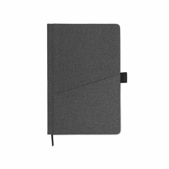 CARNET PERSONNALISABLE A5 RPET AVEC POCHE 'LEXI' - gris