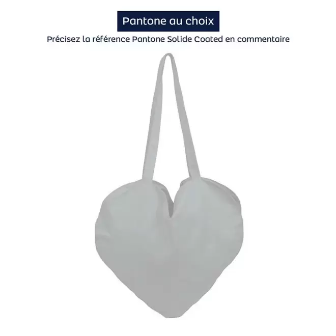 SAC EN FORME DE COEUR PERSONNALISABLE 'LOVAS' - pantone