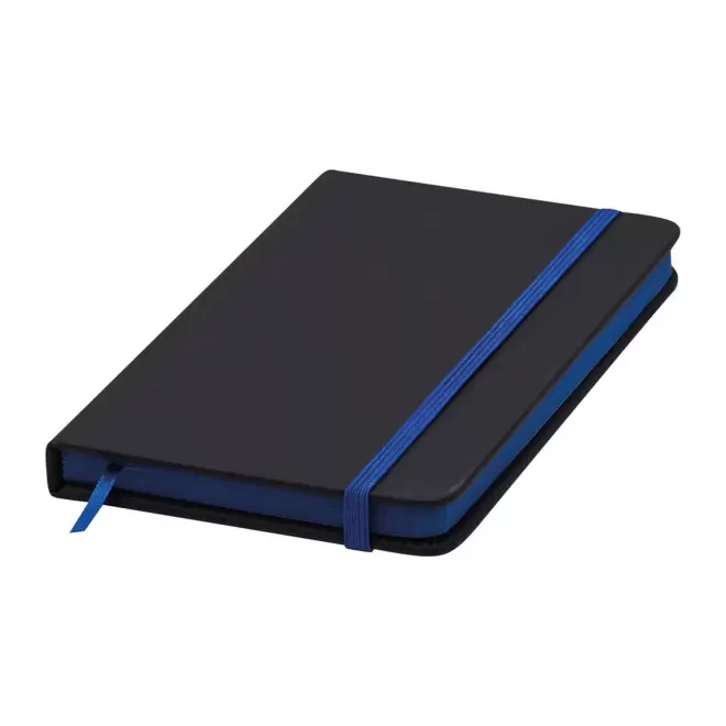 CARNET A6 PERSONNALISABLE 'LEVENTO COLOR' - noir/bleu