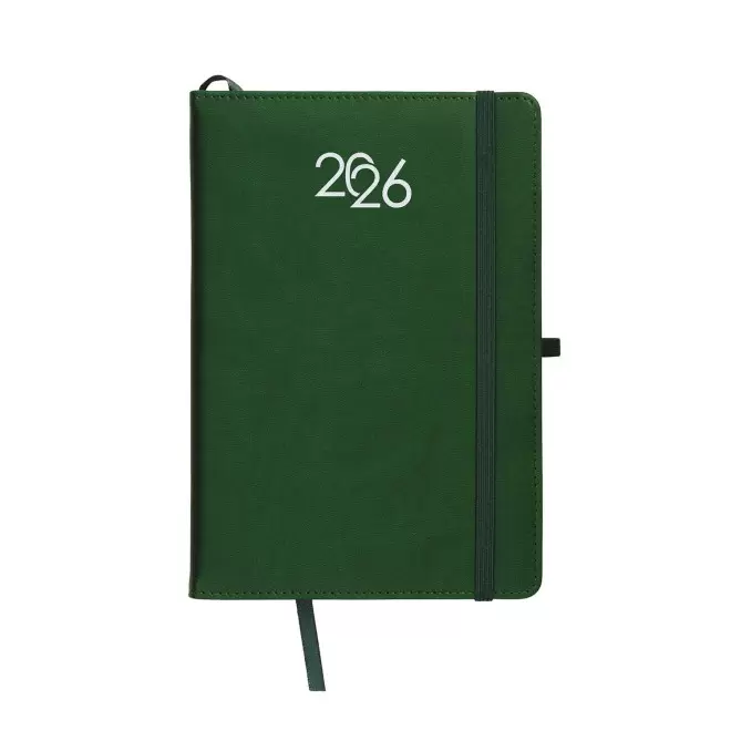 AGENDA JOURNALIER PERSONNALISABLE PU THERMOCOLLE 'LUGGI' - vert