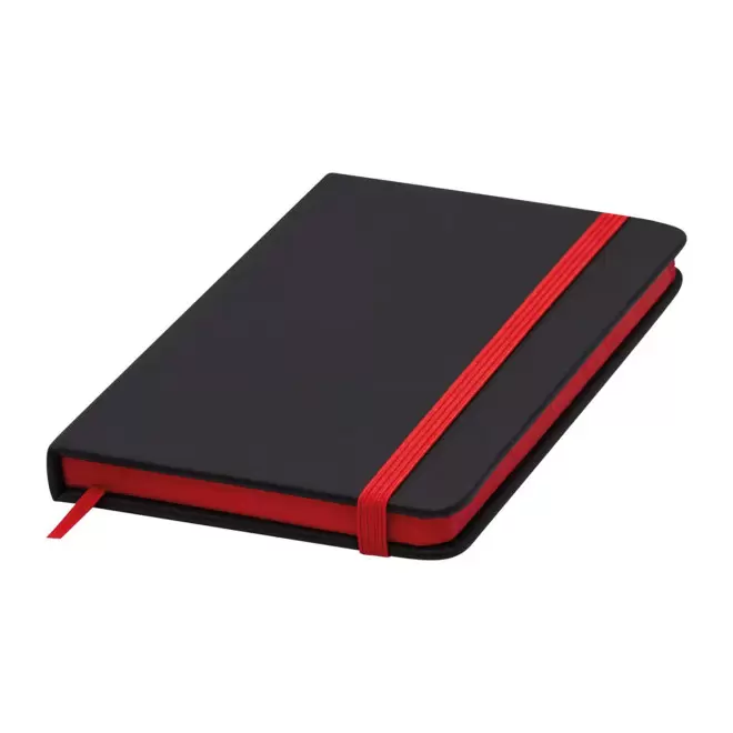 CARNET A6 PERSONNALISABLE 'LEVENTO COLOR' - noir/rouge