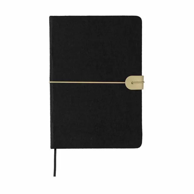 CARNET A5 EN FEUTRINE RECYCLE PERSONNALISABLE 'PEA' - noir