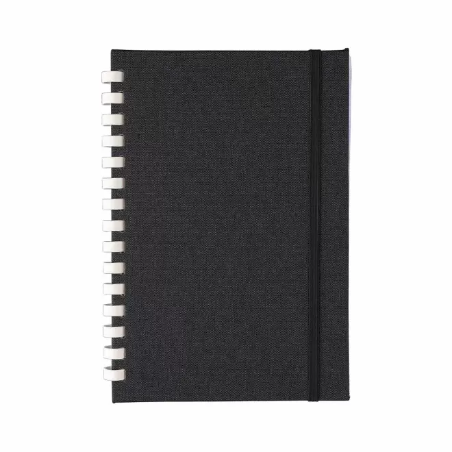 CARNET A5 RPET A SPIRALES PERSONNALISABLE 'NUTS' - noir