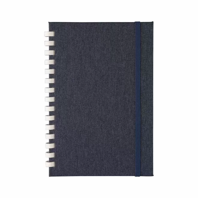 CARNET A5 RPET A SPIRALES PERSONNALISABLE 'NUTS' - bleu