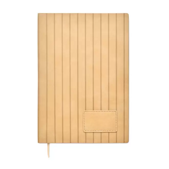 CARNET PERSONNALISABLE A5 PU PATINE 'CHARLIE' - beige