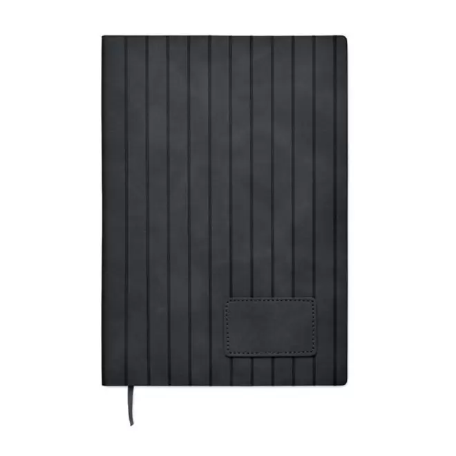 CARNET PERSONNALISABLE A5 PU PATINE 'CHARLIE' - noir